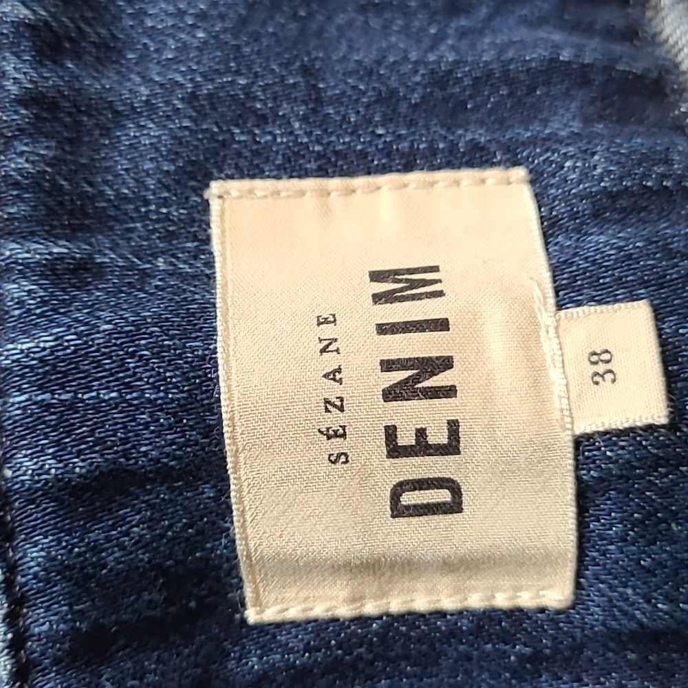 Nwt! Sezane Franky high waist trousers denim - Picture 7 of 9